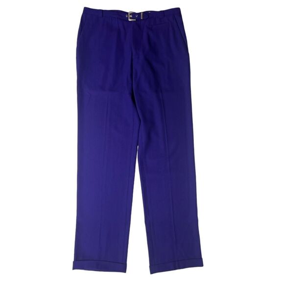 VTG Gianni Versace Purple Straight leg Wool Trousers Pants Women’s 33 in waist - Picture 1 of 11